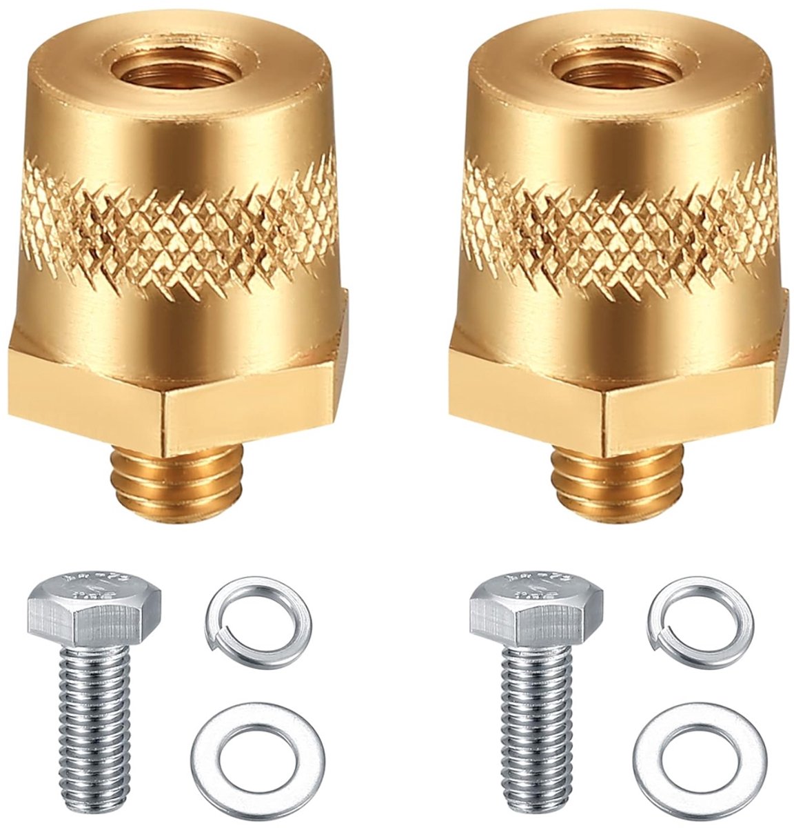 OUYLAF m8 accu adapter - Aansluitklem - aansluitklemmen - accu klemmen - accuklemmen set - accuklemmenset - Een paar - Positieve en negatieve polen - Voor Auto, Boot, Camper & Truck