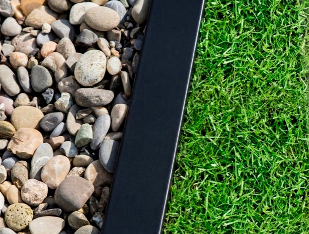 Overzetprofiel Zwart 100 x 6,2 x 6 cm voor Opsluitband | Overzetstuk
