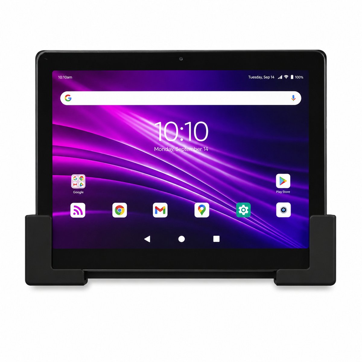 Tablet Wandhouder Voor Tablet En Smartphone - Universele Muurbeugel Voor Keuken Kantoor Slaapkamer - Stevige Wandmontage Met Schroeven - Geschikt Voor Diverse Tablets En iPads - Zwart