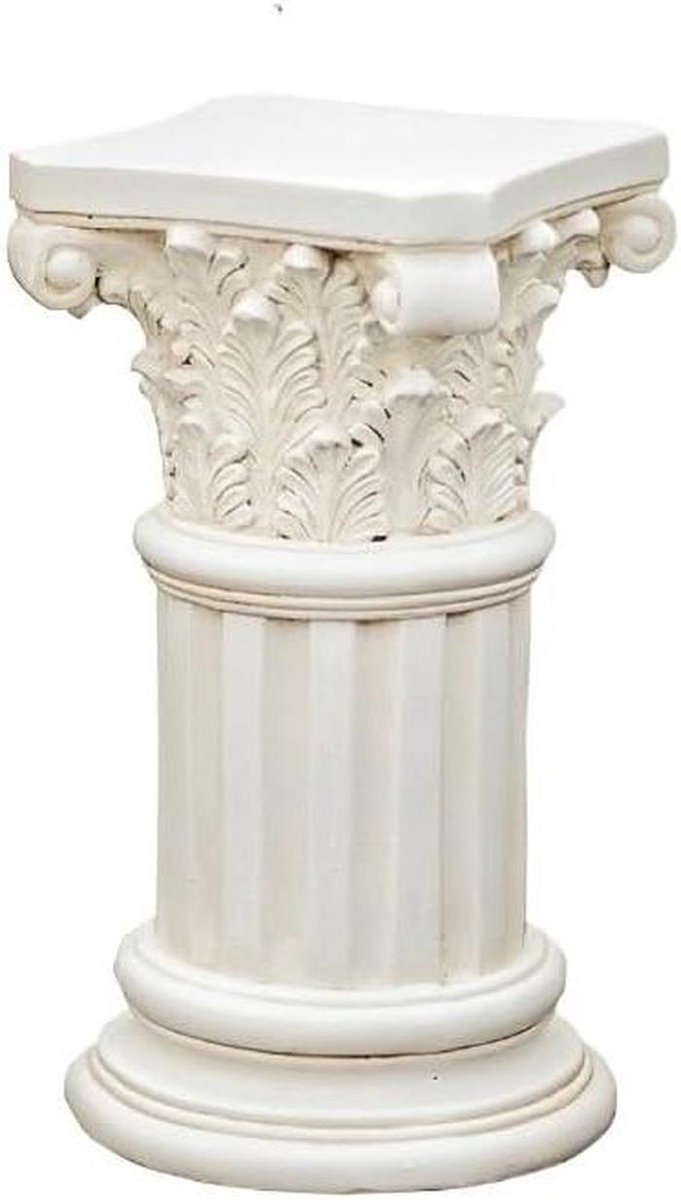 Romeinse Zuil - Decoratieve Pilaar - Binnen Buiten Decoratie - Stevige Magnesiumoxide Basis - 3 kg - Wit