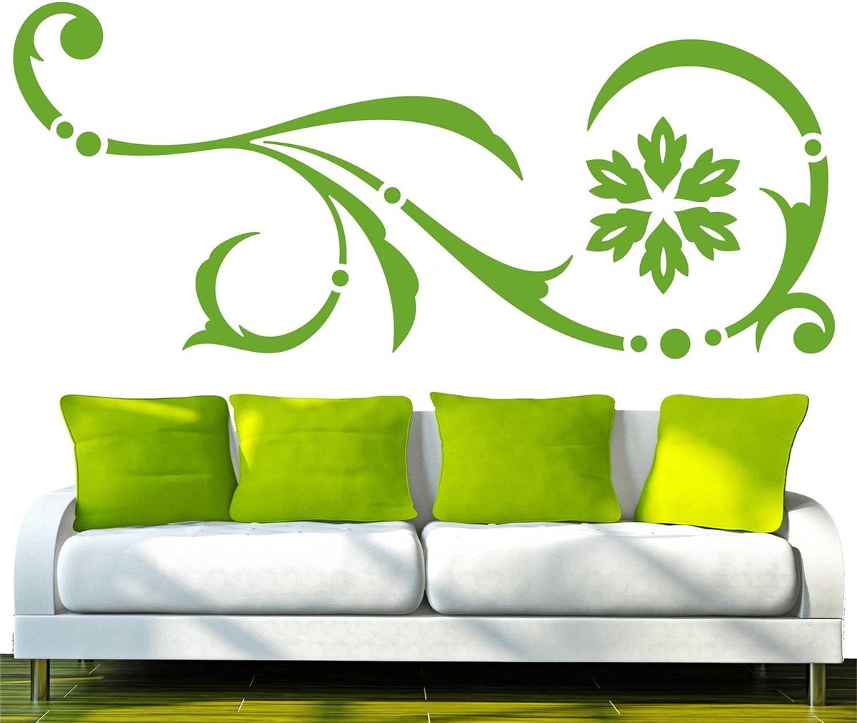 Muurdecoratie Sticker - Muurkunst Ontwerp - Ruimte Verfraaien - Abstract Botanisch - 240x1