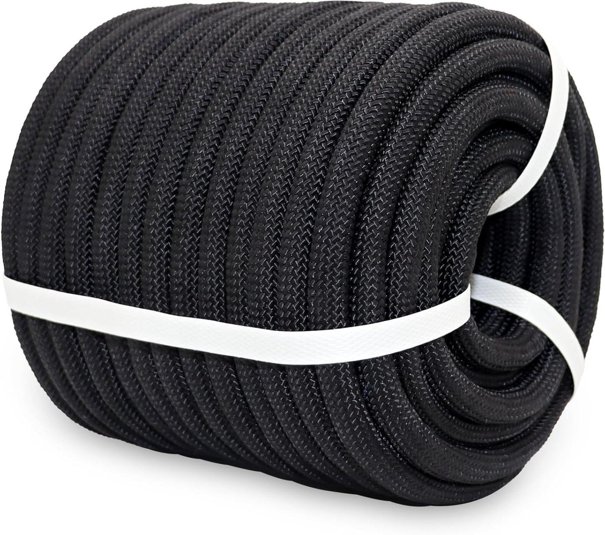 Gevlochten Polyester Touw - Sterk Outdoor Touw - Klusbenodigdheden - Hoge Trekkracht - 12 mm x 30 meter - Zwart