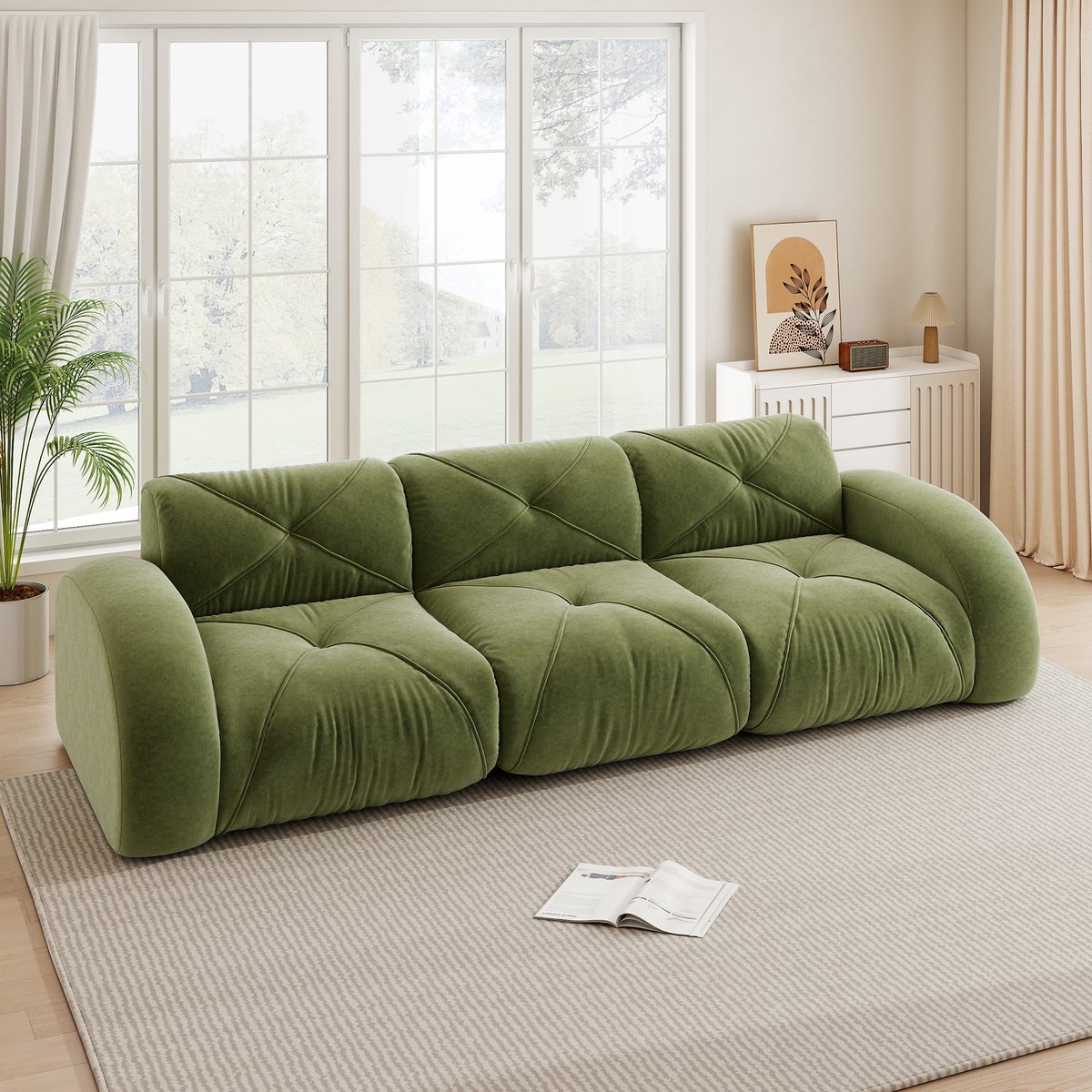 Wishdor Modulaire Bank Zonder Frame - Wolkzacht Zitcomfort En Flexibele Opstelling - Moder