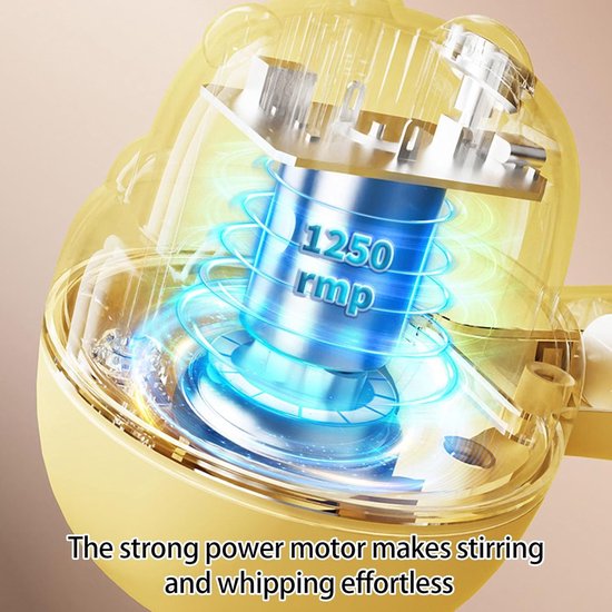 Draadloze Handheld Elektrische Mixers 3 Speed Draagbare Oplaadbare USB Eieren Klopper Elektrische Kloppen Handheld Zweepjes van Merkloos — afbeelding 5