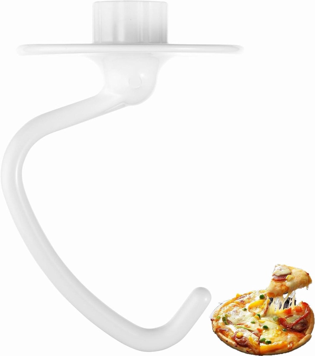 Gecoate Deeghaak Keukenmachine Accessoire Deeg Kneden C-Vorm Ontwerp 4.5 5.0 Quart Grijs