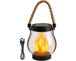 Buitenlantaarns op zonne-energie, waterdichte buitenverlichting, hangbaar, USB-oplaadbaar, tuinlamp, ornament voor boerderij, , balkon, boomtakken, pergola, terras