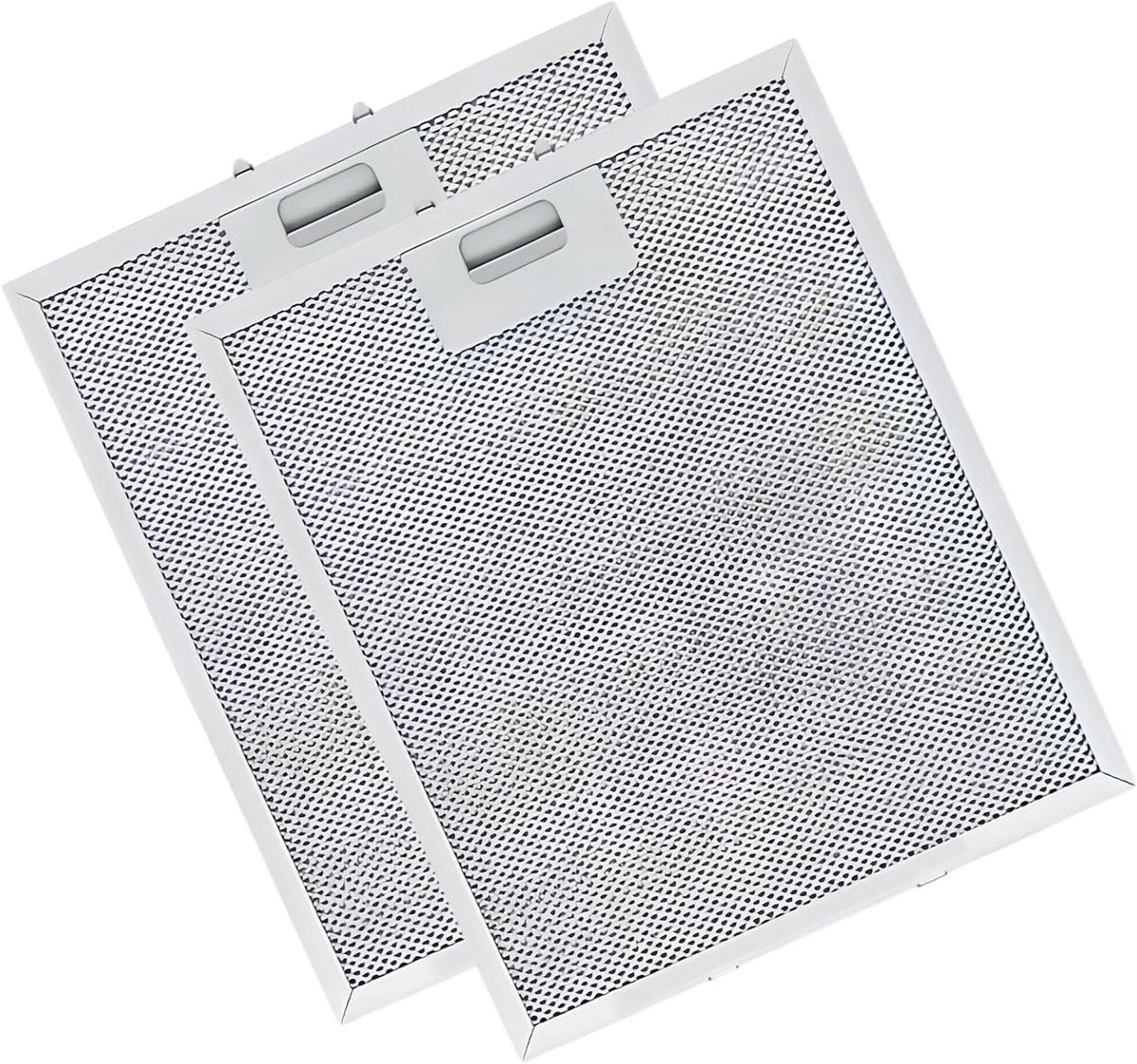 Set van 2 Universele Metaalfilters voor Afzuigkappen, 5-Lagen Filtratie, Ideaal voor Keuken en Restaurant, Afmetingen 320 x 260 x 9 mm