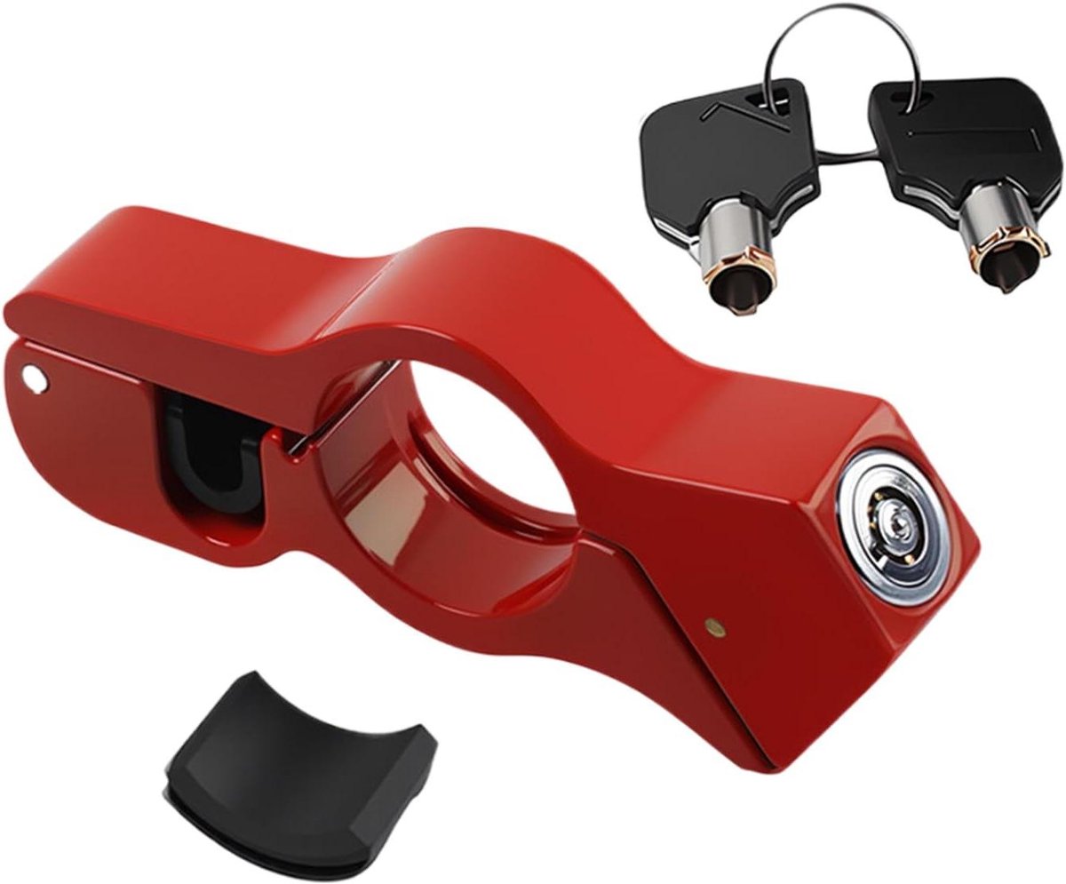 Stuurslot Motorfiets - Lichtgewicht Accessoire - Diefstal Beveiligen - Sleutelloos Ontwerp - 195 cm - Rood