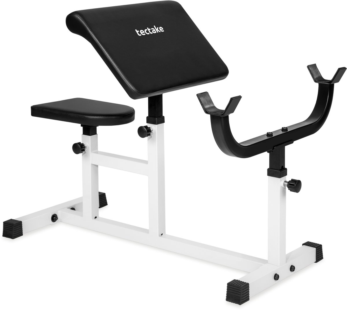 Bol.com tectake® Biceps Curl Halterbank | Bekleding, Zitting en Curlplank in Hoogte Verstelbaar | Afmetingen: 100 x 65 x 96 cm aanbieding
