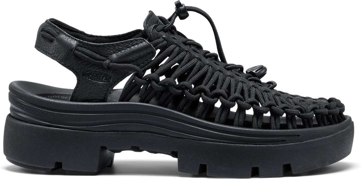 Keen Uneek PLT Sandalen Smooth Lea Zwart