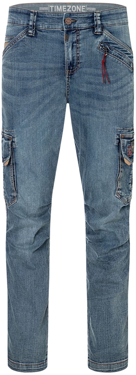 TIMEZONE Heren Broek Cargo Zakken Regular Fit Straight Leg Ademend Zip-Fly
