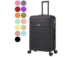 BlockTravel BlockTravel® Reiskoffer Groot 95 Liter - Harde Koffer met Wielen - Ruimbagage Koffer XL - TSA-slot - 4 Spinner Wielen - Lichtgewicht Valies - Zwart