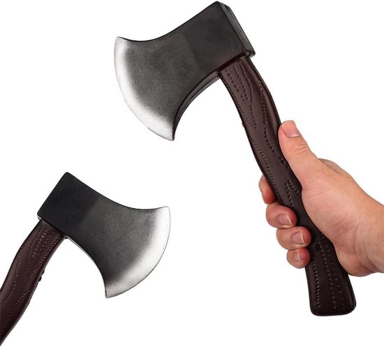 Realistische bijl voor volwassenen - Halloween accessoires voor verkleedpartijen, rollenspellen en griezelige evenementen — afbeelding 4