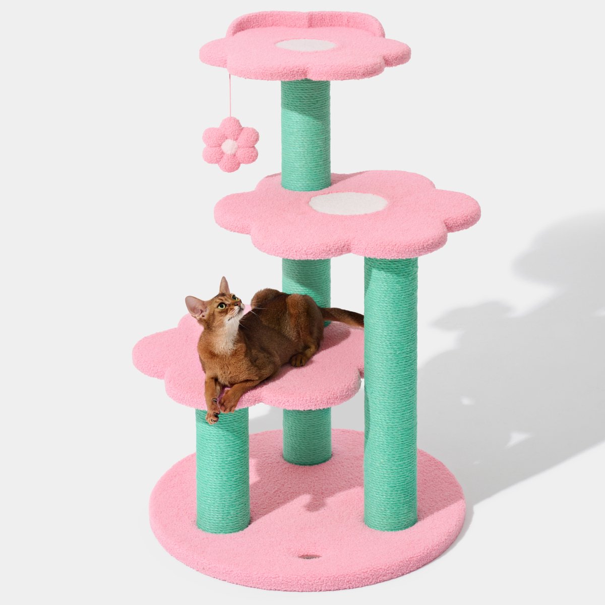 VETRESKA Flora Kattenboom - Krabpaal met 4 Platformen - Pastel Design