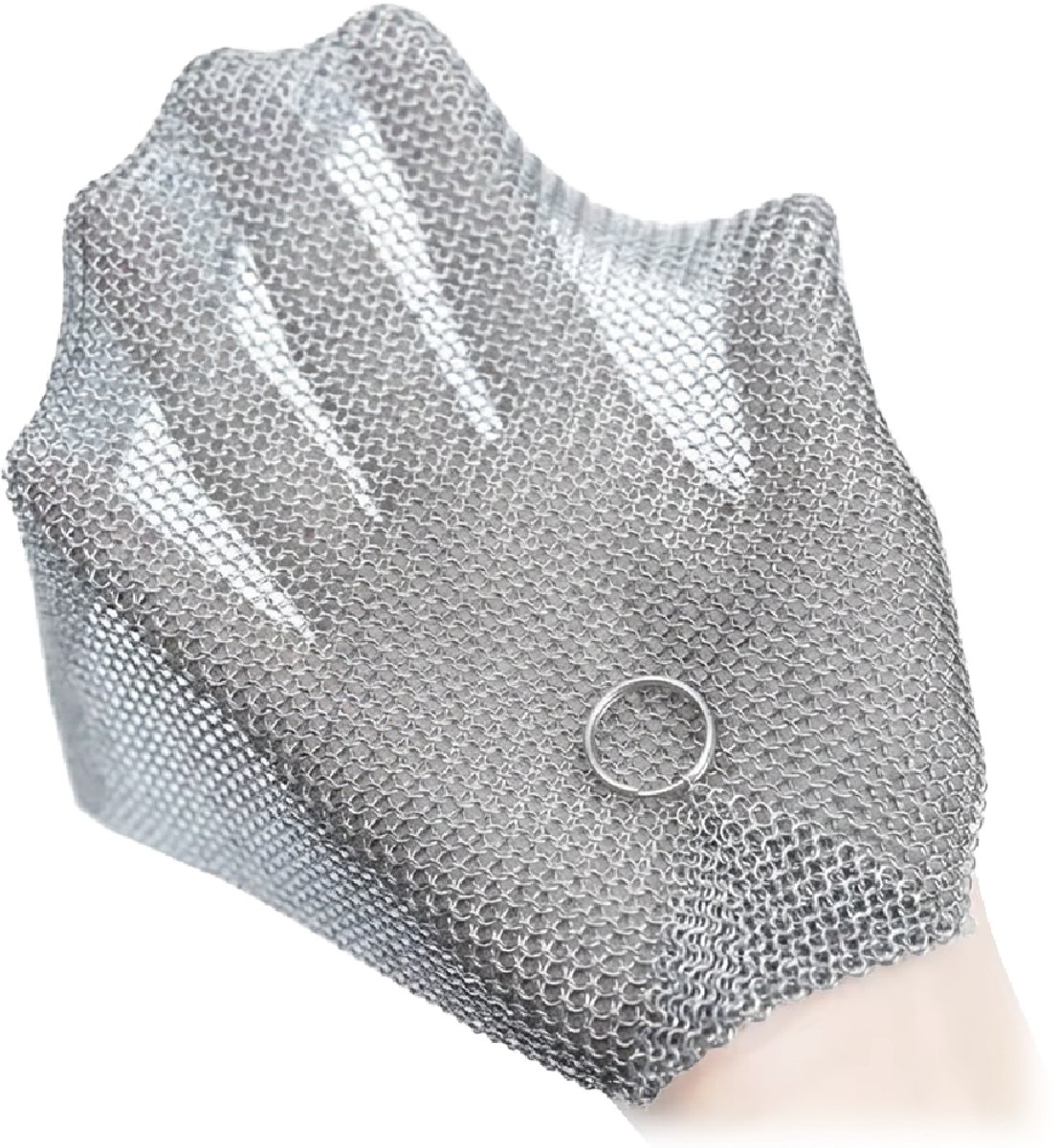 BBQ schuurspons - staalspons, duurzaam alternatief voor barbecue borstel en grillborstel - chainmail scrubber / malienkolder - bbq reiniger accessoires