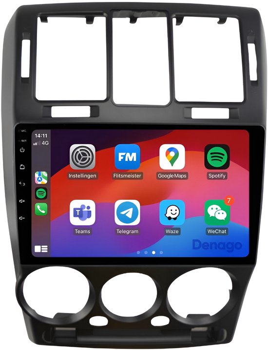 CarPlay autoradio geschikt voor Hyundai Getz (2002 t/m 2011) | 9 inch | Android 16 | Draadloos Apple CarPlay & Android Auto | 2GB + 32GB | QuadCore processor | Denago DNG-A102 | 2025 model | 2002 2003 2004 2005 2006 2007 2008 2009 2010 2011 | Bluetoo
