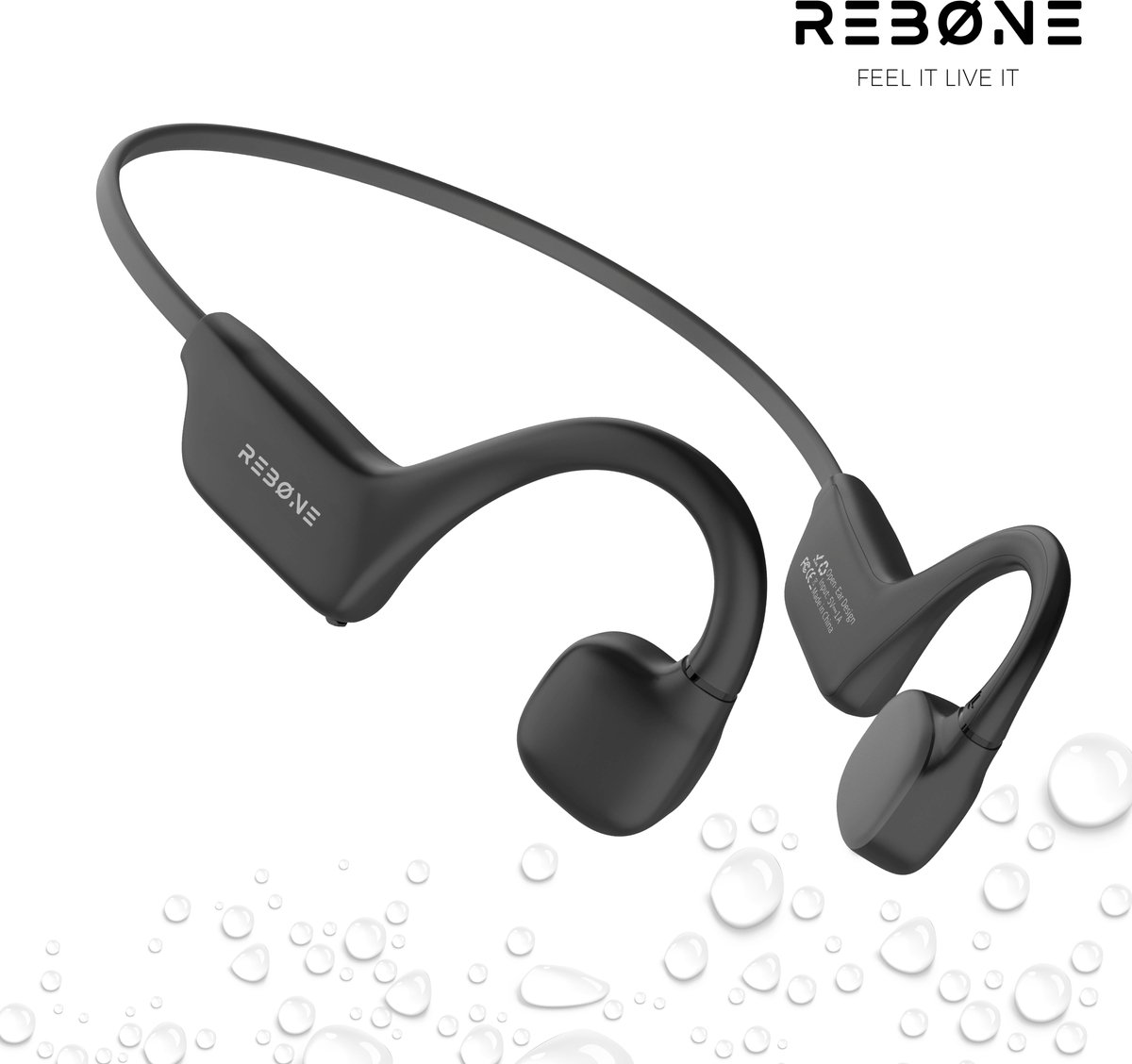 REBØNE Core Draadloze Sportkoptelefoon Zwart - REBØNE - €39,95