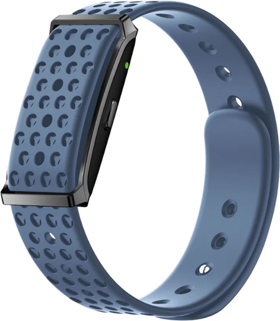 NOLATR Motion – Stappenteller & Hartslagmeter – Sport Armband – Activity Tracker – Dames & Heren – Silicone Blauw – Slaapmonitor – Zonder Abonnement