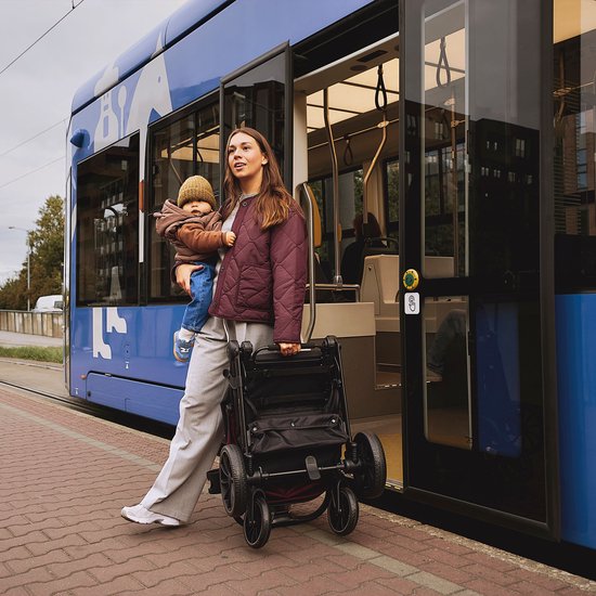 Kinderkraft GRANDE 2 Buggy - tot 22 kg verstelbare duwbeugel 3 standen ruime zitting - Zwart van Merkloos — afbeelding 3
