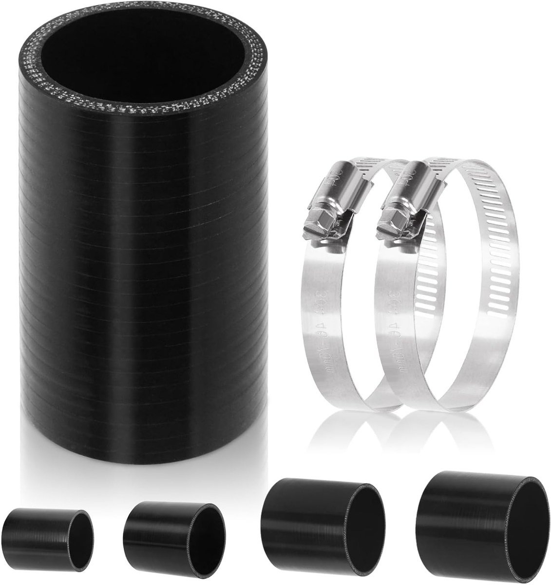 2 inch (51mm) ID rechte koppeling van silicone, 4 inch (100mm) lengte, 4-laags versterkt met 2 stuks 46-70mm hoist staal T-boutklem voor turbo, intercooler en inlaatprestaties