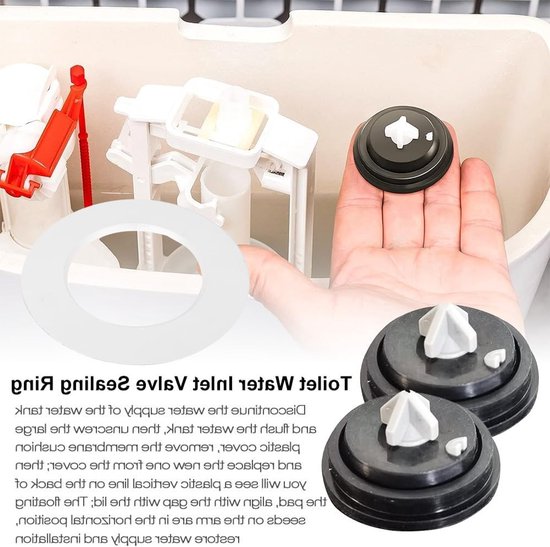 Set van 2 Vlotterkleppen Membranen, Eenvoudige Reparatie voor Toiletspoeling, Waterdichte Afsluitingen en Onderhoud — afbeelding 3