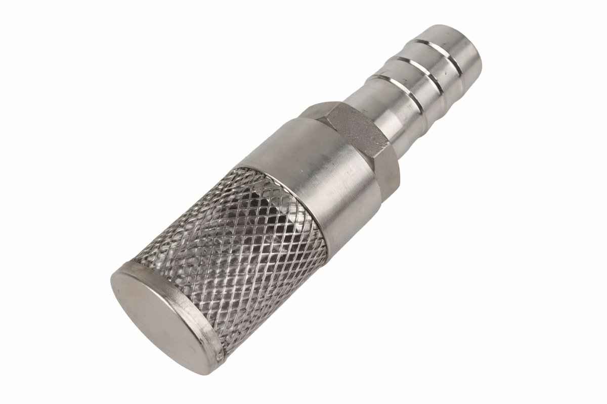 Cleaningshop - Pompaccessoires - Zuigkorf roestvrij staal rvs 19 mm - Aanzuigfilter rvs - Filter roestvrij staal