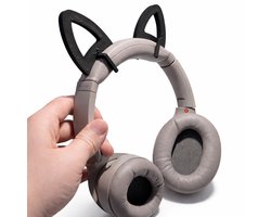 Snap-On Kattenoren Voor Sony WH-1000XM4 Hoofdtelefoon - Afneembare Cat Ears Accessoire - Cosplay Gaming Headset Decoratie - Verstelbaar Design - Lichtgewicht Comfort Fit - Past Perfect Op Headband - Zwart