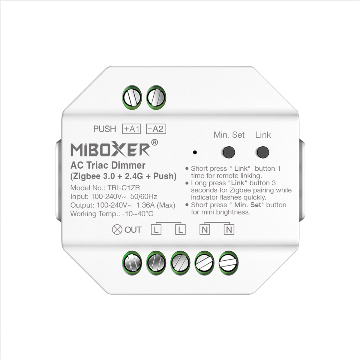 Miboxer Draadloze dimset Met zigbee en RF