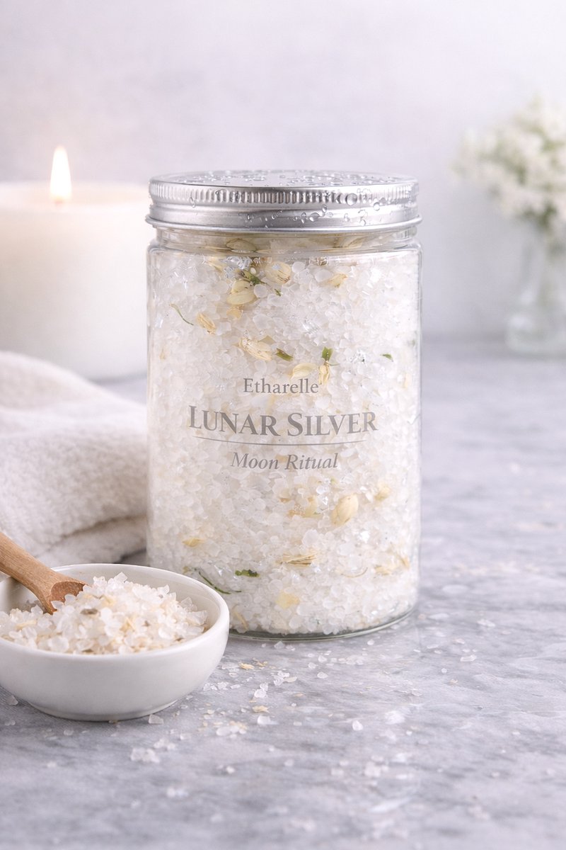 Badzout Etharelle, Lunar Silver - 100% Natuurlijk & Zuiver - Moon Ritual Milk bath - 300g