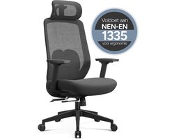 ArtGlobal® Pro ergonomische bureaustoel - Zwart - verstelbaar - lendensteun - 135° kantelbaar -Schuifzitting