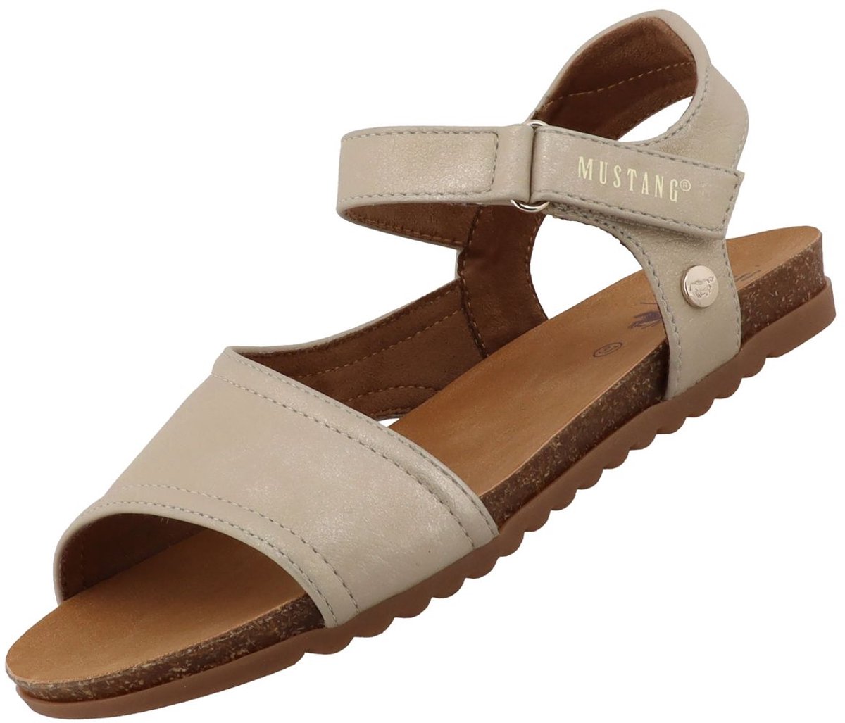 Mustang damessandaal beige/goud