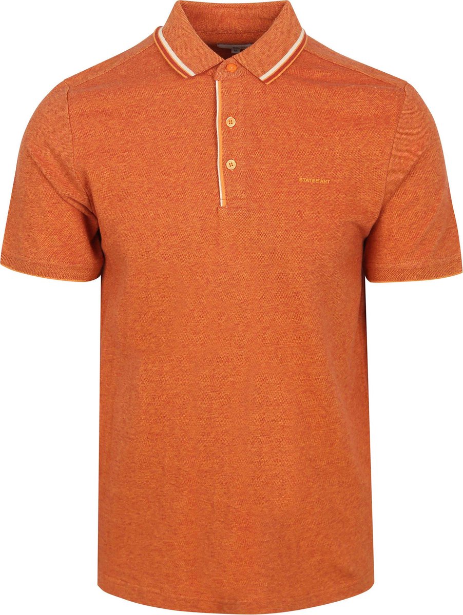 State of Art Polo Oxford Oranje - Maat XXL - Heren