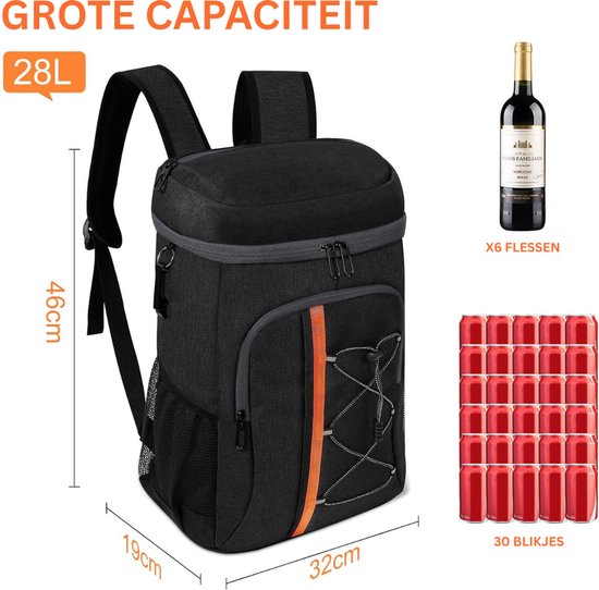HEZIVO® Koelrugtas - Koelrugzak - Koeltas - Picknicktas - Lunch Tas geïsoleerd - 28 Liter van Hezivo — afbeelding 4
