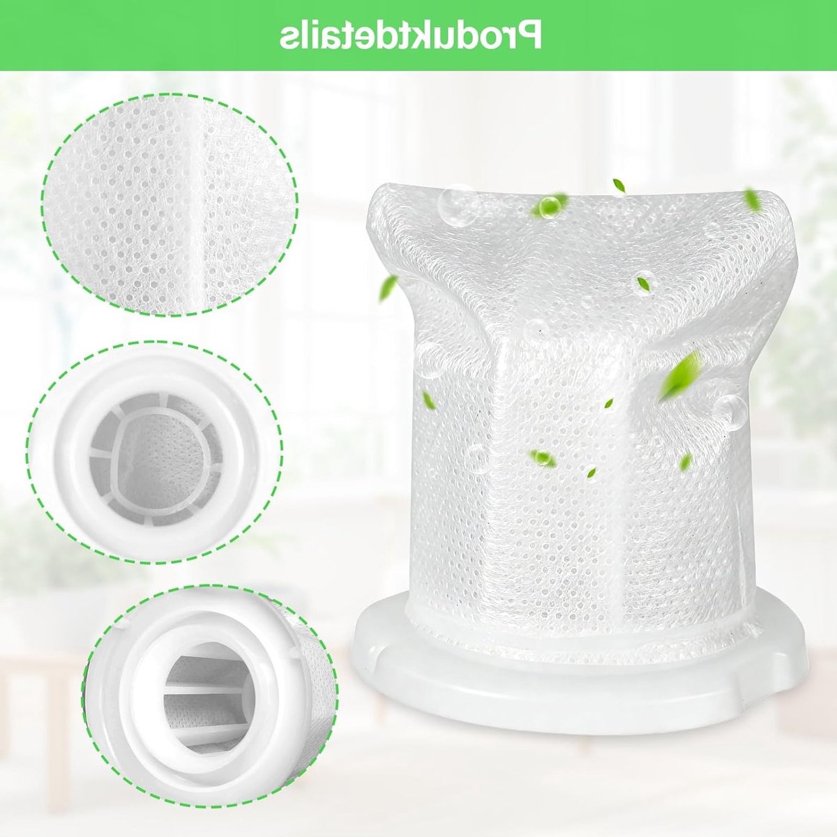 Filters voor Vorwerk Kobold VC 100 - 6 stuks met reinigingsborstel, vervangingsfilters en vuilfilter voor optimale stofzuigerprestaties