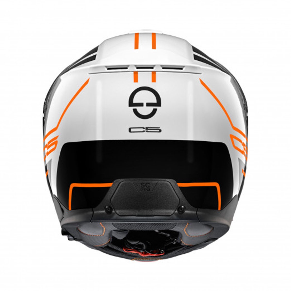 Schuberth C5 Master Wit Oranje Systeemhelm - Helm