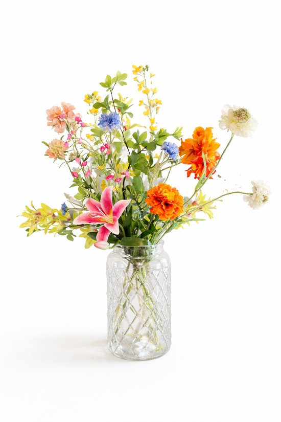 Fleurs artificielles - fleurs en soie - Bouquet de champ - hauteur 70 cm - Flower Junkie.