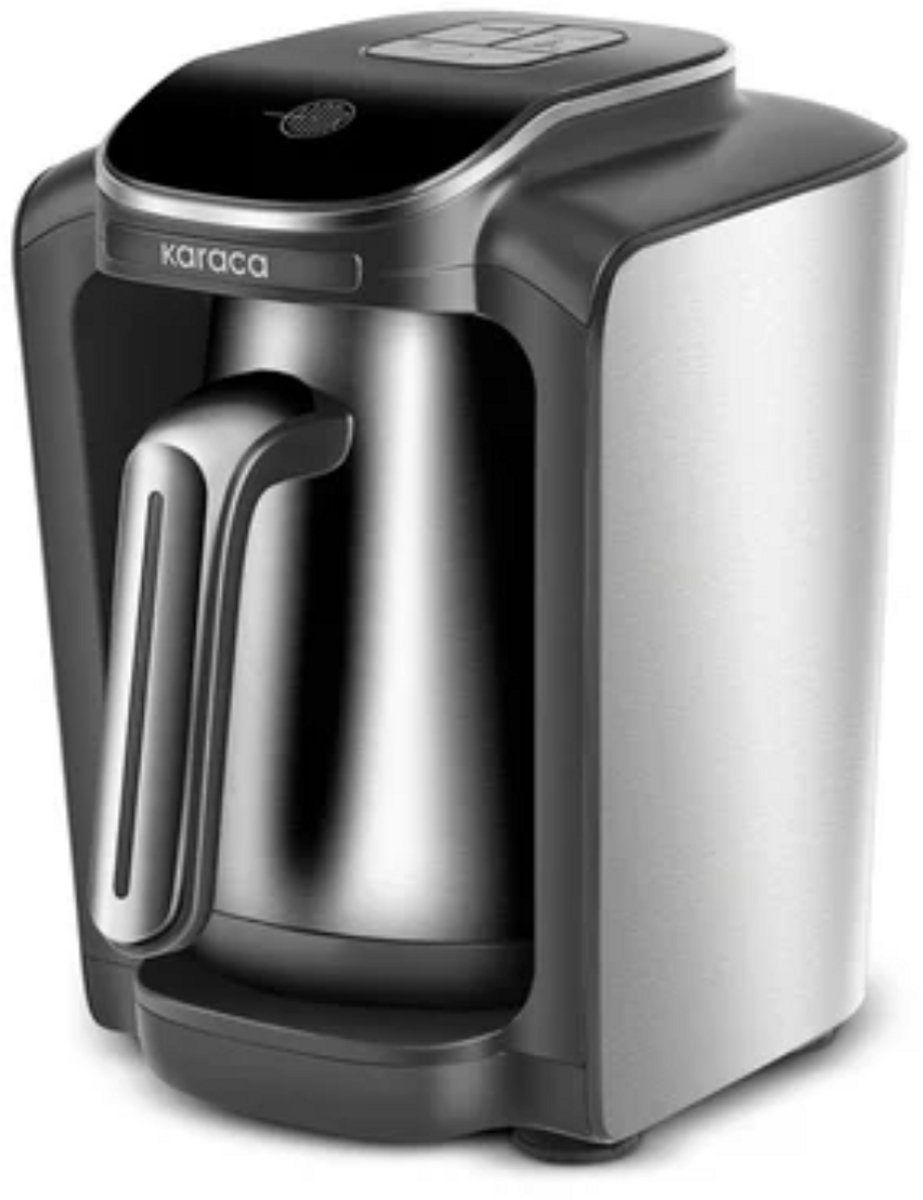 Karaca Hatır Neo Inox Turkse Koffiemachine – RVS Design – Automatische Turkse Koffiezetter – 1-4 Kopjes – Overkookbeveiliging – Zilver