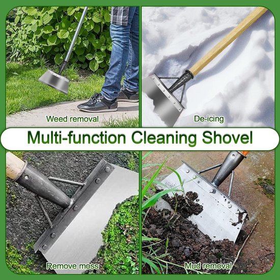 Multifunctionele Tuinshovel - Grote Platte Schoffel van Manganese Staal - Impact Schaar voor Onkruid en Mos Verwijdering - Tuin Gereedschap voor Sneeuwschuiven van Merkloos	 — afbeelding 2