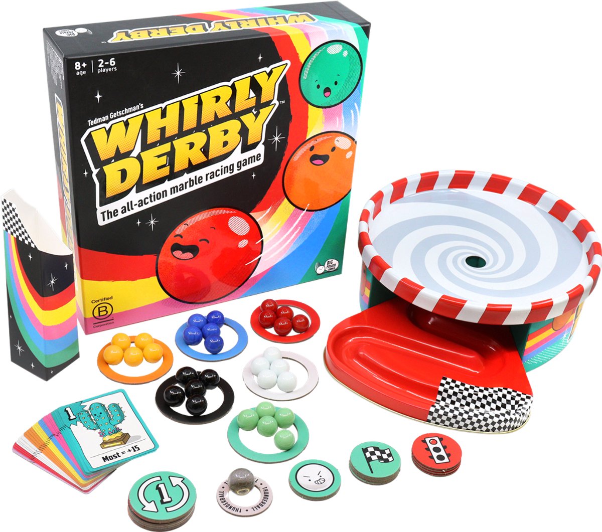 Whirly Derby – Strategisch knikkerspel | Spannend familiespel voor tactiek & actie — cadeau in Spellen & Speelgoed - foto 7