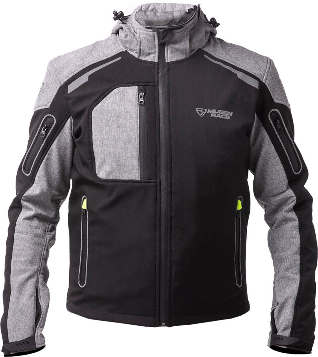 MUGENRACE Double Zwart Grijs Waterdichte Softshell Jas - Jas