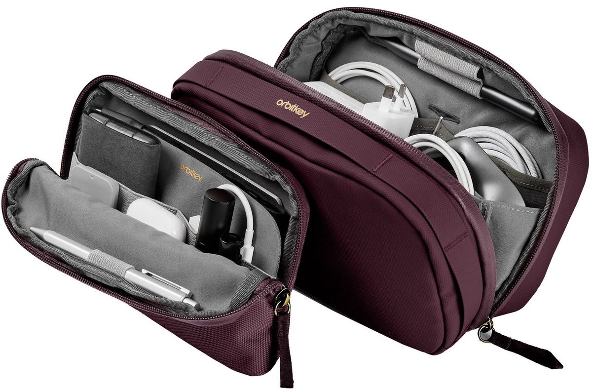 Orbitkey 2-in-1 Organizer Etui plum
