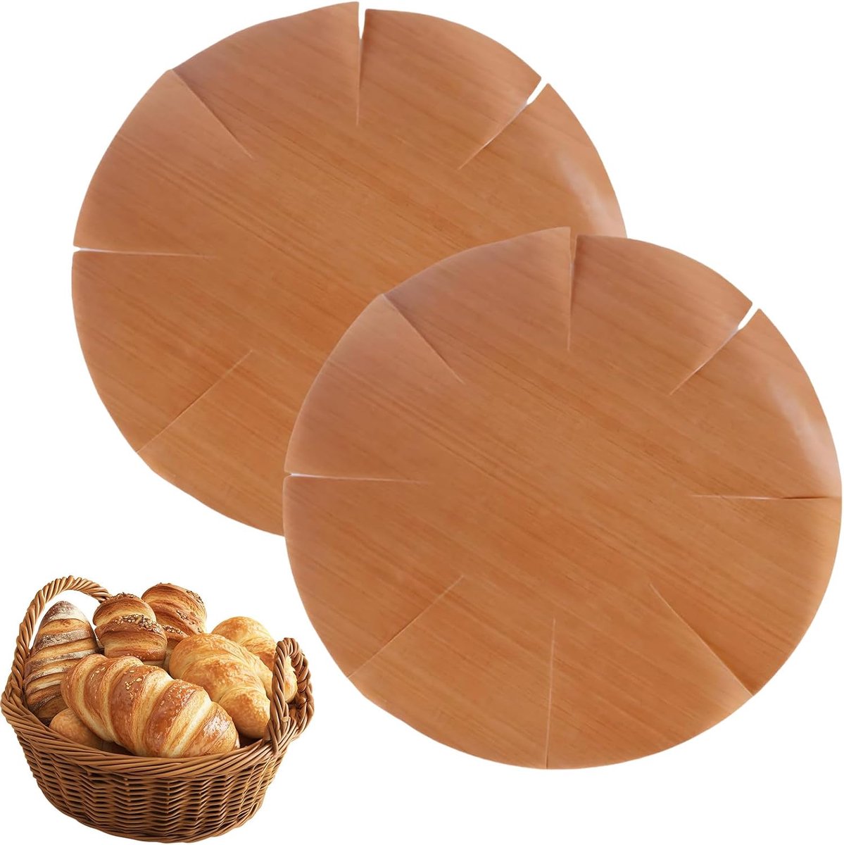 Pack of 2 - Reusable Baking Paper - Permanent Baking Film - Round Durable Baking Film - Baking Sheet Oven Springform Baking Paper - Cut to Size - Heat Resistant Non-Stick Baking Accessories