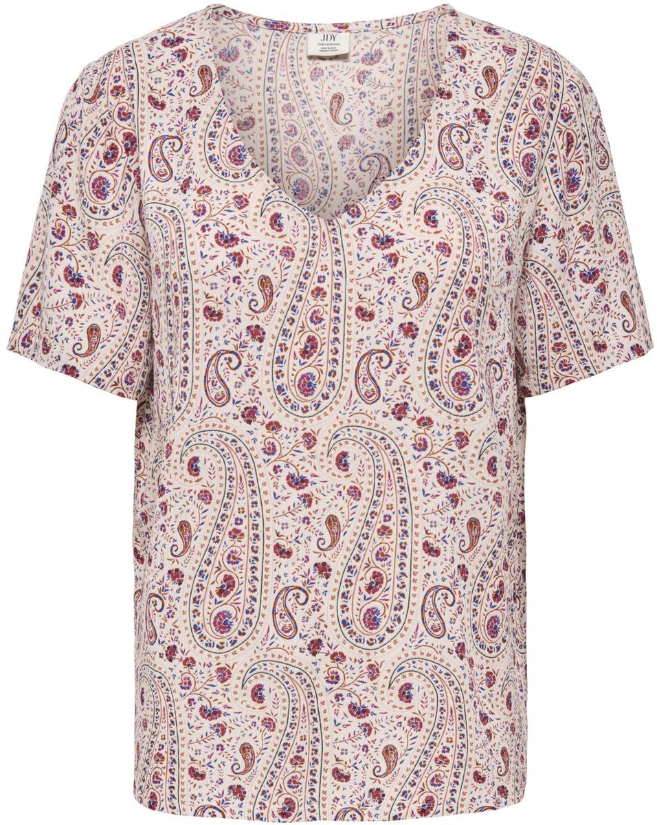 JDYGABY LIFE S/S V-NECK TOP WVN