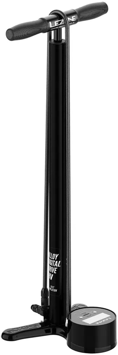 Lezyne Alloy HV Digital Floor Drive Vloerpomp - Vloerpomp - Extra lang - Manometer - 3,5" inch - Stevige slang - Staande pomp - Aluminium Koppelingen - Zwart — afbeelding 3