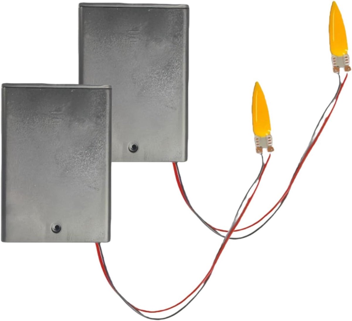 Vlam LED PCB - Flikkerende Lamp - Sfeer Verlichting - Batterij Aangedreven - 68x48 mm - Zwart