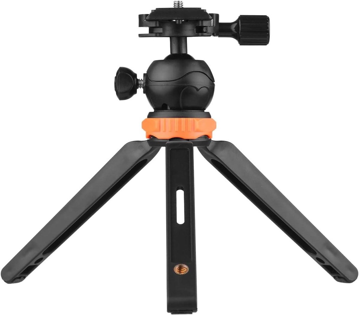 Draagbaar Mini Statief - Tafelstatief Handgreep - Video Opnemen - 2 Hoogte Niveaus - Max 16 cm - Zwart