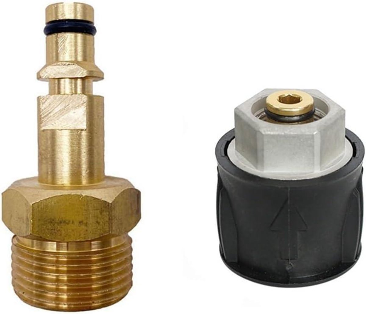 Hogedruk Adapter - Slang Koppeling - Water Overdracht - Messing Constructie - 220 Bar - Messing