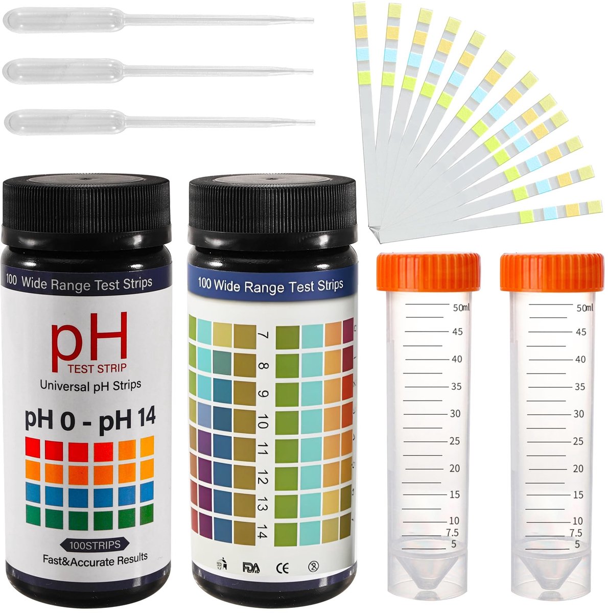 Dailygoods - pH-testerset voor Bodem met 100 Teststrips en Meetinstrument