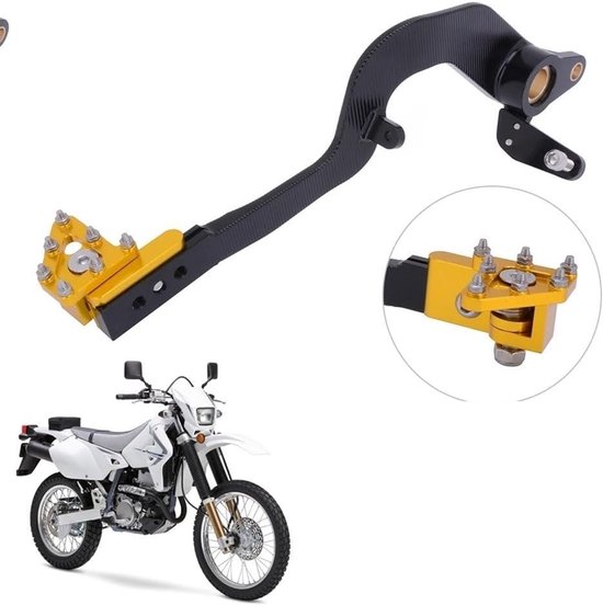 Motorfiets Hendel - Schakelpedaal Rempedaal - Motor Rijden - CNC Aluminium Constructie - Set - Zwart — afbeelding 3