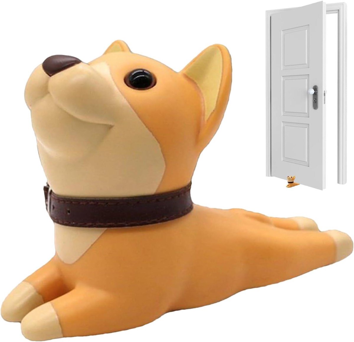 Deurstopper Puppy - Antislip PVC - Huis Beschermen - Leuke Vorm - 15x10x10 cm - A